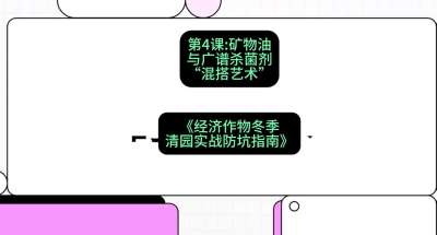 第4节：【替代方案】矿物油与广谱杀菌剂的&ldquo;混搭艺术&rdquo;，课程：《经济作物冬季清园&middot;实战防坑指南》#识农AI